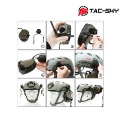 Telsiz Kulaklığı-Kask Tipi-TAN-TAC-SKY ARC COMTAC III WYS0052-CB