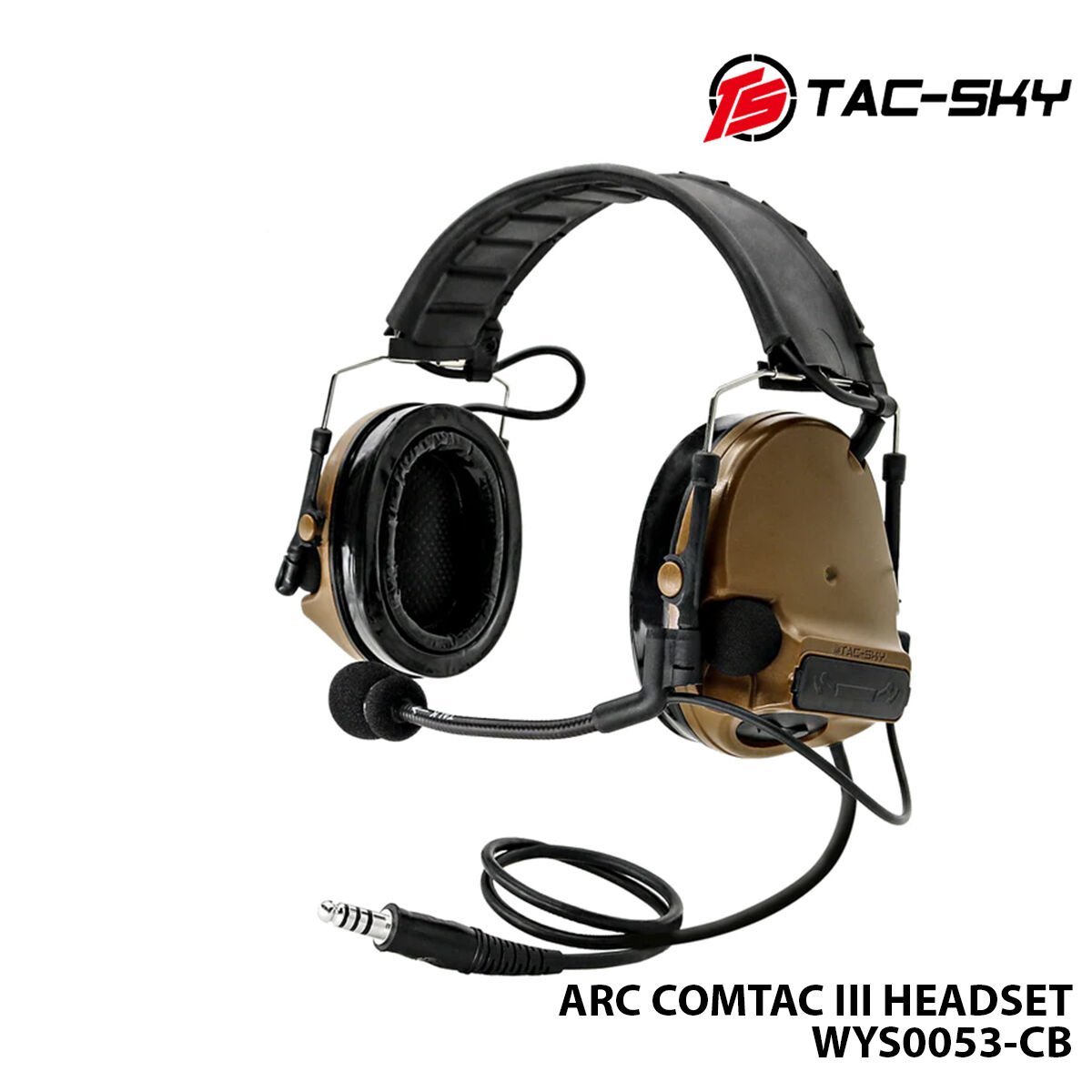 Tac-Sky® Comtac 3 Telsiz Kulaklığı Tan WYS0053-CB | Airsoft.com.tr