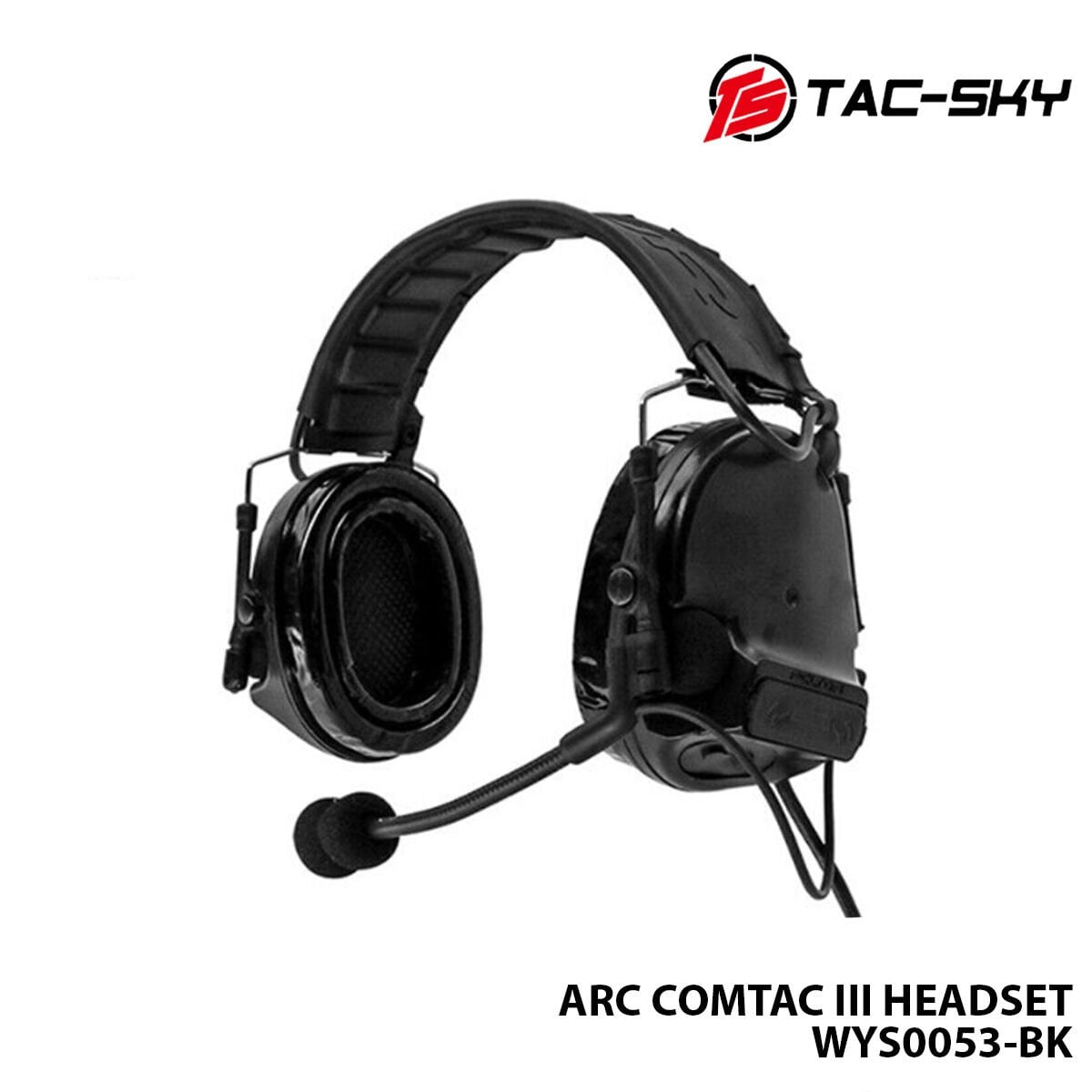 Tac-Sky® Comtac 3 Telsiz Kulaklığı Siyah  WYS0053-BK