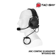 Telsiz Kulaklığı Baş Tipi-SİYAH-TAC-SKY ARC COMTAC III WYS0053-BK