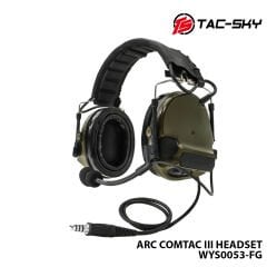 Tac-Sky® Comtac 3 Telsiz Kulaklığı HAKİ WYS0053-FG