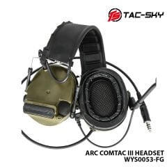 Tac-Sky® Comtac 3 Telsiz Kulaklığı HAKİ WYS0053-FG