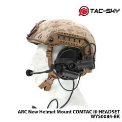 Telsiz Kulaklığı-Kask Tipi-SİYAH RAC-Model WYS0084-BK