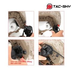 Tac-Sky®  Comtac 3 w/Arc Rail Adapter Telsiz Kulaklığı-Kask Tipi-Siyah WYS0084-BK