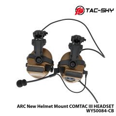 Tac-Sky®  Comtac 3 w/Arc Rail Adapter Telsiz Kulaklığı-Kask Tipi-Tan WYS0084-CB
