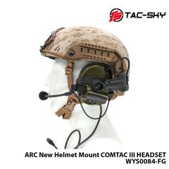 Tac-Sky®  Comtac 3 w/Arc Rail Adapter Telsiz Kulaklığı-Kask Tipi-HAKİ  WYS0084-FG