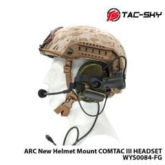 Tac-Sky®  Comtac 3 w/Arc Rail Adapter Telsiz Kulaklığı-Kask Tipi-HAKİ  WYS0084-FG