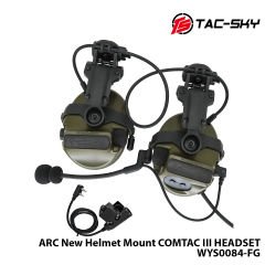 Tac-Sky®  Comtac 3 w/Arc Rail Adapter Telsiz Kulaklığı-Kask Tipi-HAKİ  WYS0084-FG