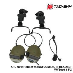Telsiz Kulaklığı-Kask Tipi-HAKİ RAC-Model WYS0084-FG