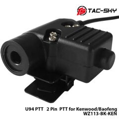 Tac-Sky®  U94 PTT Bas-Konuş Kenwood/Baofeng girişli  WZ113-BK-KEN