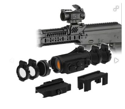UFC ZENIT Vzor-1 Red Dot Sight with Low Mount and Riser (Black)