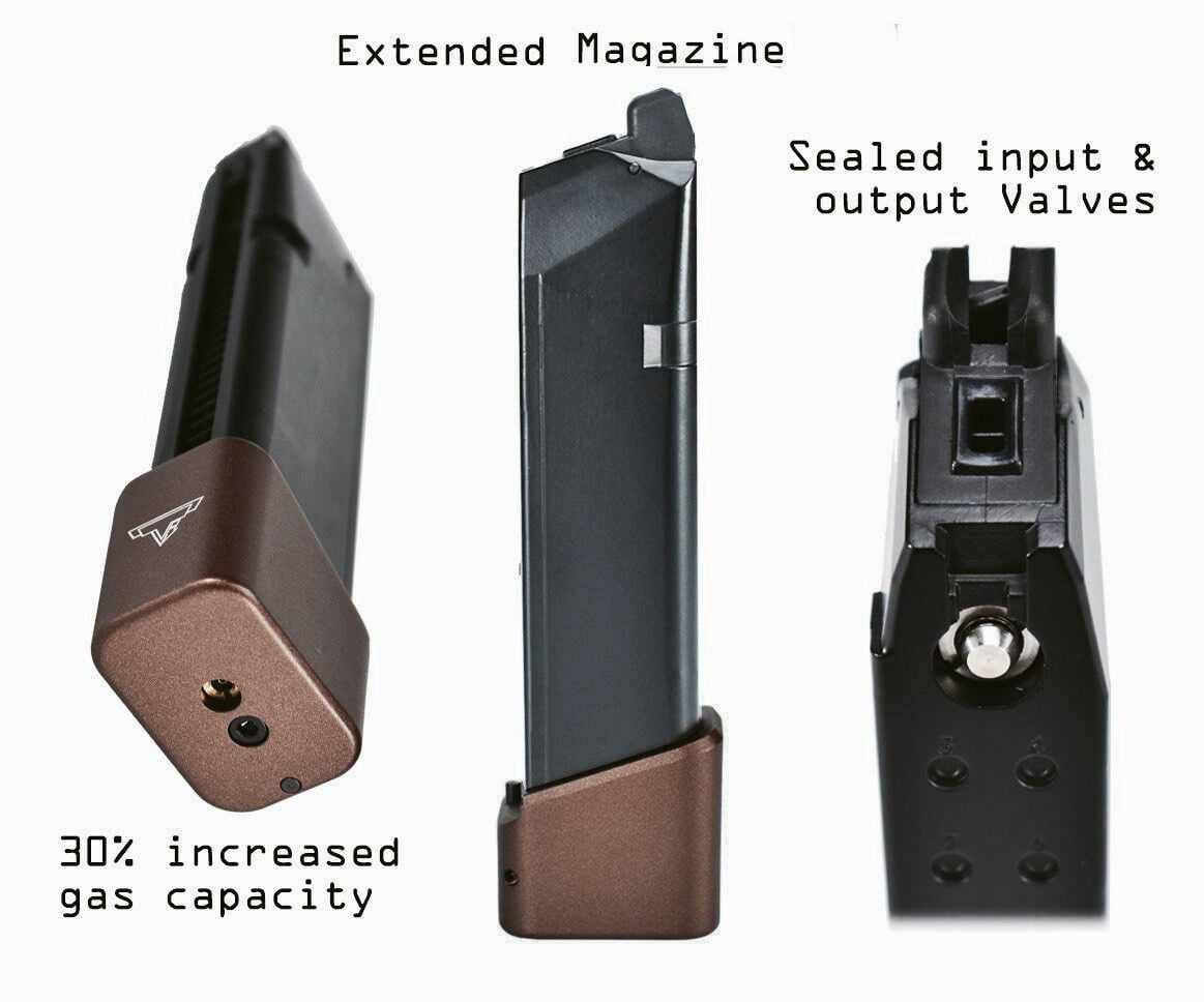 ARMY EMG TTI Ballerina G17 R34-4 28rd Gas extended magazine (Bronze) [ARM-MAG-A-536-BRZ]