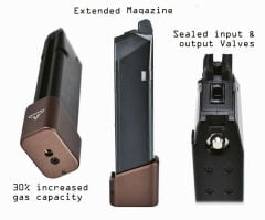 ARMY EMG TTI Ballerina G17 R34-4 28rd Gas extended magazine (Bronze) [ARM-MAG-A-536-BRZ]