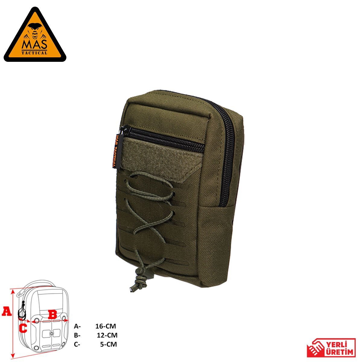 Yardımcı Cep Dikey  Haki-M    MAS-101-10-20-M