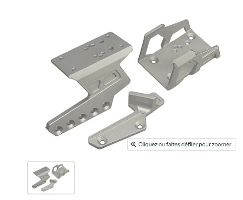 5KU Exoskeleton Optic Mount w/ Thumb Rest For Tokyo Marui Hi Capa GBB Airsoft (Silver) UGC 5KU-GB-623-SV