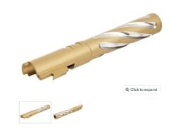 GK Tactical Stainless Steel Tornado Outer Barrel for Tokyo Marui Hi-Capa 5.1 Airsoft GBB (Gold) GKT-OB476-GD