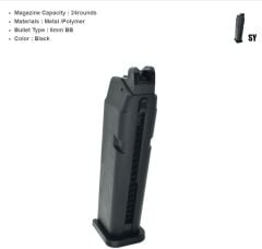 SY 18C series 24rds Gas Magazine (Black) [SY-MAG-18C-BK]